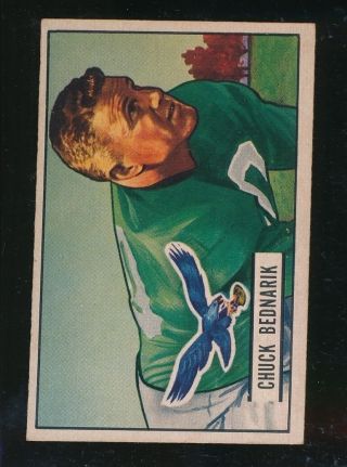 1951 Bowman Chuck Bednarik Ex,  Philadelphia Eagles 12 41516dm