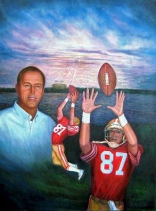 " The Catch " Dwight Clark Lithograph,  20x30,  Signed,  With Provenance