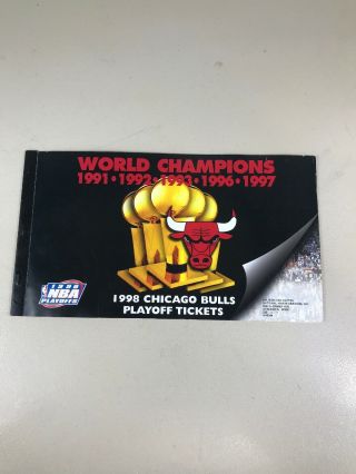 1998 Nba Playoffs Tickets - Chicago Bulls - Games N,  O,  And P -