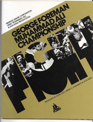 George Foreman Vs Muhammad Ali Heavyweight Fight Zaire Program Sept.  24,  1974