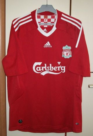 Liverpool 2008 - 2010 Home Football Shirt Jersey Adidas Size L