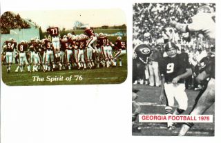 1976 Georgia Bulldogs & Virginia Tech College Football Pocket Schedules