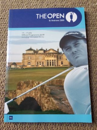 British Open Golf Programme 2005 Tiger Woods Win St Andrews Pga