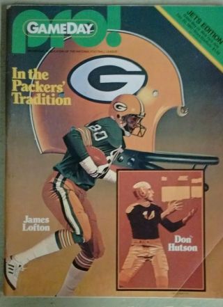 Game Day Pro Green Bay Packers Vs Jets.  12/20/81 Program.  Hutson,  Lofton.