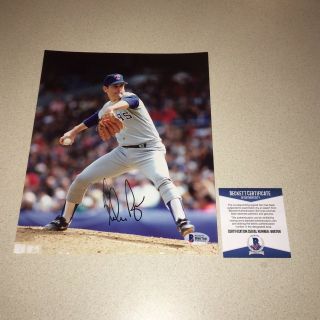 Nolan Ryan Autographed Signed 8x10 Photo Rangers Astros Mets Hof Beckett