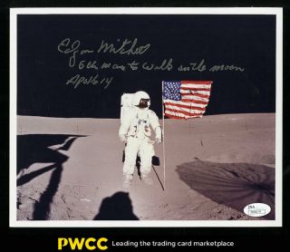 Edgar Mitchell Signed Autographed 8x10 Color Photo Auto,  Jsa Auth,  Nasa (pwcc)