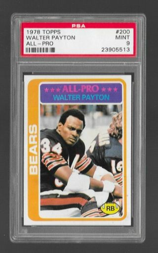 Psa 9 1978 Topps Walter Payton 200 - - Hof Chicago Bears