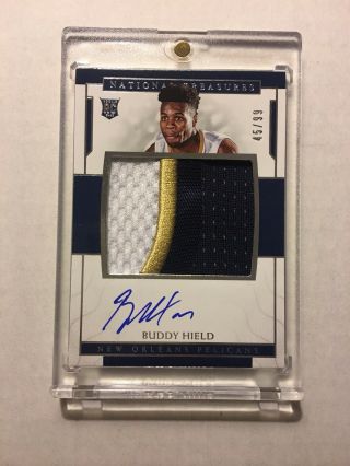 Buddy Hield 2016 - 17 Panini National Treasures Rookie Patch Auto 45/99 Rpa Rc Nt