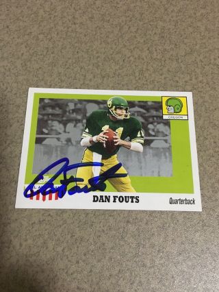 Dan Fouts 1 Signed Autograph Auto 2005 Topps All American Trading Card