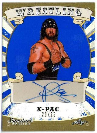 X - Pac 2016 Leaf Wrestling Signature Series Auto Autograph Card 20/25