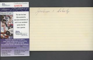 Jackson V.  Scholz Signed Index Card Auto Autograph Jsa