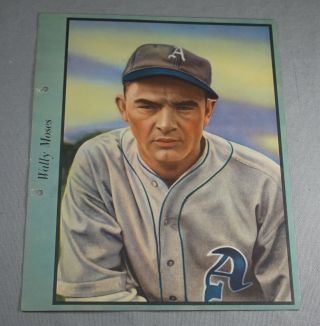 1937 - 1938 Dixie Lid Baseball Premium - Wally Moses Athletics Baseball