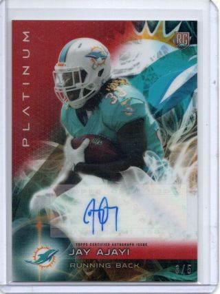 Jay Ajayi Auto Rc /5 2015 Topps Platinum Red Refractor Sp Ssp Dolphins