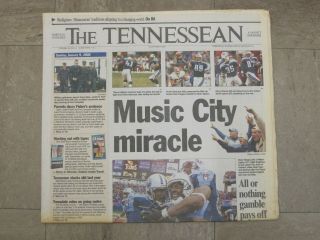 Over 40 Newspaper Sections From The Tennessee Titans 1999 - 00 Bowl Season