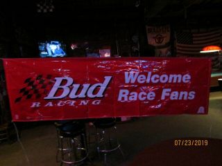 Budweiser Welcome Race Fans Large Banner Man Cave