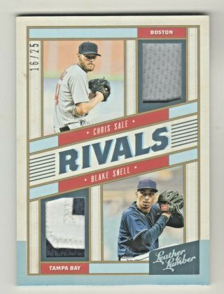 2019 Leather & Lumber Rivals Dual Holo Silver Chris & Blake Snell 16/25
