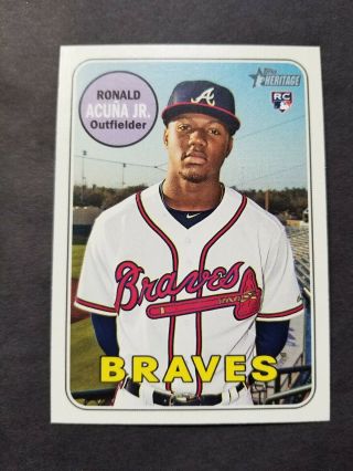 2018 Topps Heritage Ronald Acuna Jr.  580 Rookie Card