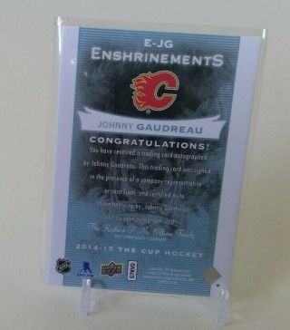 2014 - 15 The Cup Johnny Gaudreau Rookie Enshrinements 2