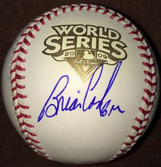 Brian Cashman Signed Autographed Omlb 2009 World Series Baseball Ny Yankees Gm