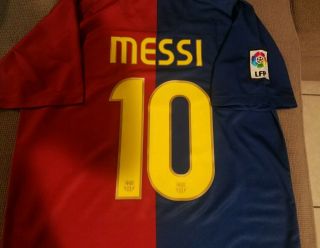 Barcelona soccer jersey Lionel Messi 10 season 2009 size M 2
