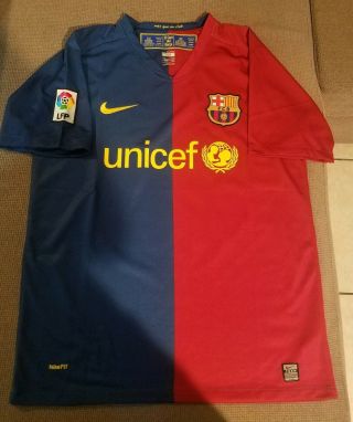 Barcelona soccer jersey Lionel Messi 10 season 2009 size M 3