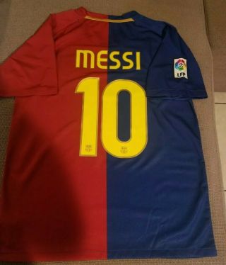 Barcelona soccer jersey Lionel Messi 10 season 2009 size M 8