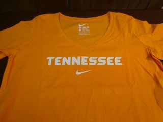 Tennessee Vols Nike T Shirt Womens Orange Large Athletic Cut V Neck L1 2