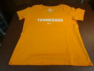 Tennessee Vols Nike T Shirt Womens Orange Large Athletic Cut V Neck L1 3