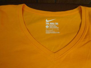 Tennessee Vols Nike T Shirt Womens Orange Large Athletic Cut V Neck L1 4