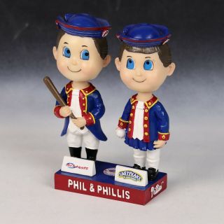 2003 Phillies Phil And Phillis Bobblehead Figurine Sga
