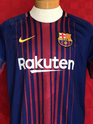 NIKE FCB Barcelona soccer jersey dry fit 11 O Dembele Rakuten futbol unicef L 3