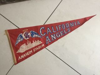 Vintage California Angels 1st Year Mlb Baseball Full Size Felt Pennant Anaheim