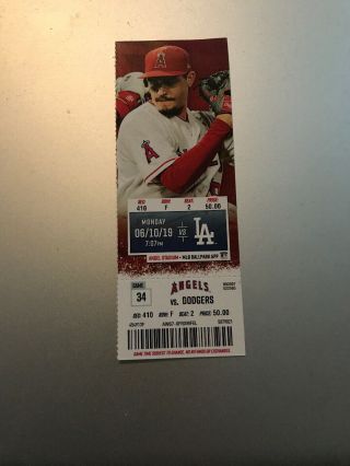 Angels Mike Trout Home Run 18 Ticket Stub June 10,  2019 - 6/10/19