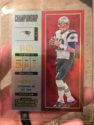 Tom Brady 2017 Contenders Championship Ticket 03/99 Patriots