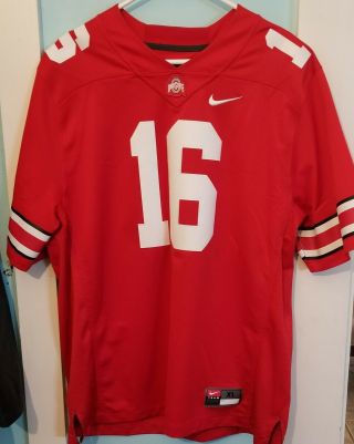 Ohio State Buckeyes Jersey Nike Mens Size Xl 16 Stitched Red Ncaa Football