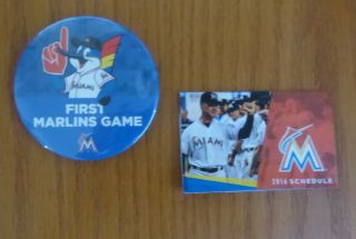 First Miami Marlins Game Button Collectible Piece