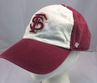 47 Brand Fsu Florida State University Seminoles Osfa Strapback Hat