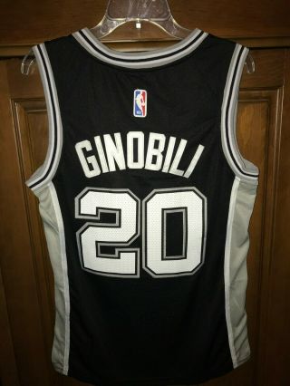 Manu Ginobili San Antonio Spurs black jersey M L 2