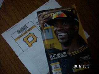 Andrew Mccutchen Pittsburgh Pirates 2012 Program: All - Star Outfielder,  Bonus