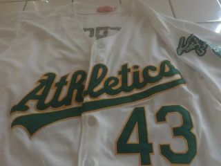 Mitchell And Ness Oakland A’s Dennis Eckersley 1989 World Series Jersey 52