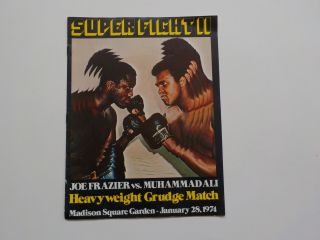 Muhammad Ali Vs Joe Frazier Ii Boxing Program 1974 Cassius Clay Fight Sports