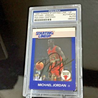 Michael Jordan Autographed Signed Rookie Card Psa Dna Authentic See 1986 Fleer
