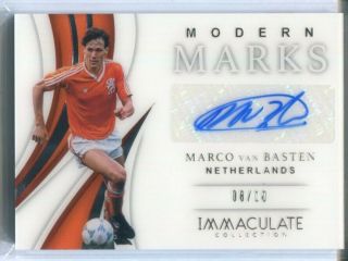 2018 - 19 Ud Immaculate Soccer Marco Van Basten Modern Marks Auto Autograph 08/10
