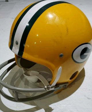 Vintage Green Bay Packers Rawlings Football Helmet Youth Hnfl Large L Made Usa