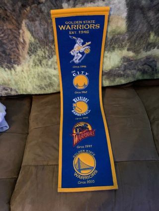 Golden State Warriors 2018 Nba Mens Basketball Champions 8x32 Wool Series Banner