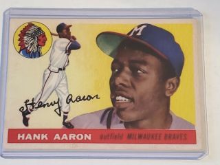 Hank Aaron Atlanta Braves 47 Baseball Card 1955