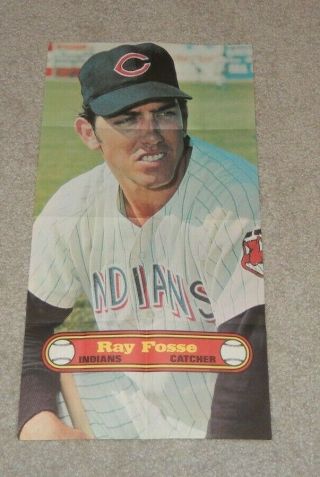 1972 Topps Baseball Large Poster Ray Fosse Cleveland Indians 4