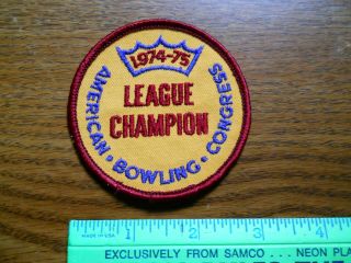 Vintage,  Abc,  1974 - 1975,  League Champion,  Embroidered Bowling Patch