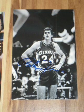 Philadelphia 76ers Bobby Jones Signed 4x6 Photo Nba Hof Autograph 1a