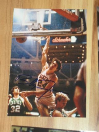 Philadelphia 76ers Bobby Jones Signed 4x6 Photo Nba Hof Autograph 1